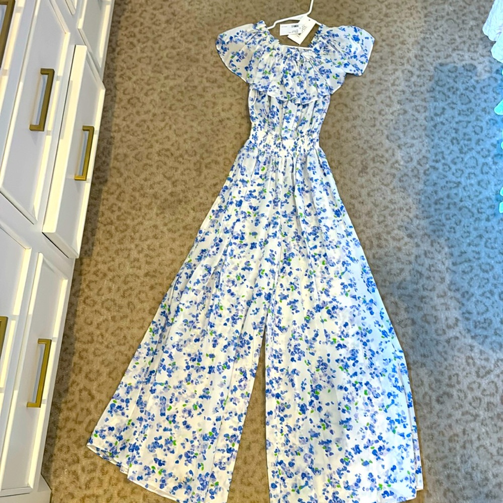 Caroline Constas floral jumper suit with tag. Never worn